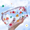 Butterfly Avocado Cosmetic Bag PVC Women Zipper Clear Makeup Bags Case Travel Make Up Organizer Storage Bath Toiletry Wash Bag 5