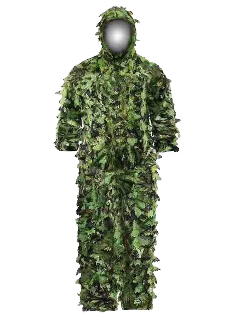 

Костюм Ghillie | Камуфляжный костюм с 3d-листьями | Одежда для охоты на открытом воздухе, камуфляжная одежда для охоты