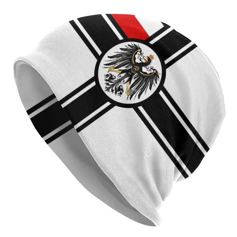 

German Empire DK Reich War Flag Skullies Beanies Caps Winter Warm Women Men Knitted Hats Unisex Germany Patriotic Bonnet Hats