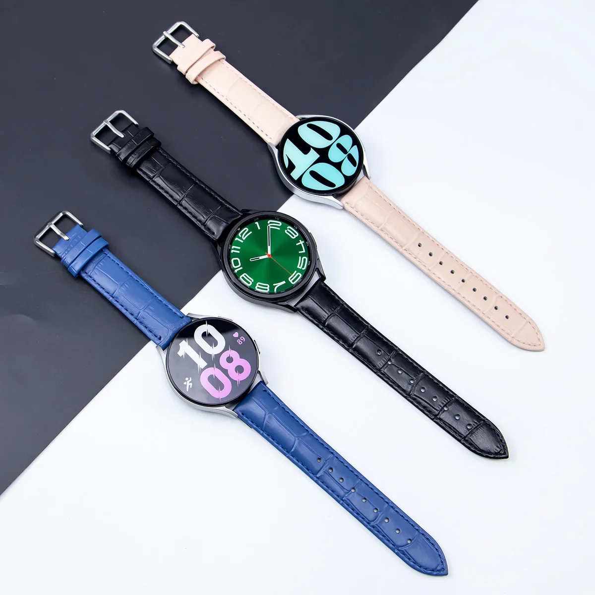 Elegant Leather Watch Strap - Soft, Comfortable, and Adjustable with Pin Buckle