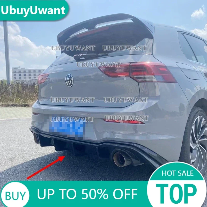 

For Volkswagen GOLF 8 MK8 pro R-line gti R 2020 2021 2022 2023 Car Rear Bumper Diffuser Rear Side Splitter Spoiler Lip