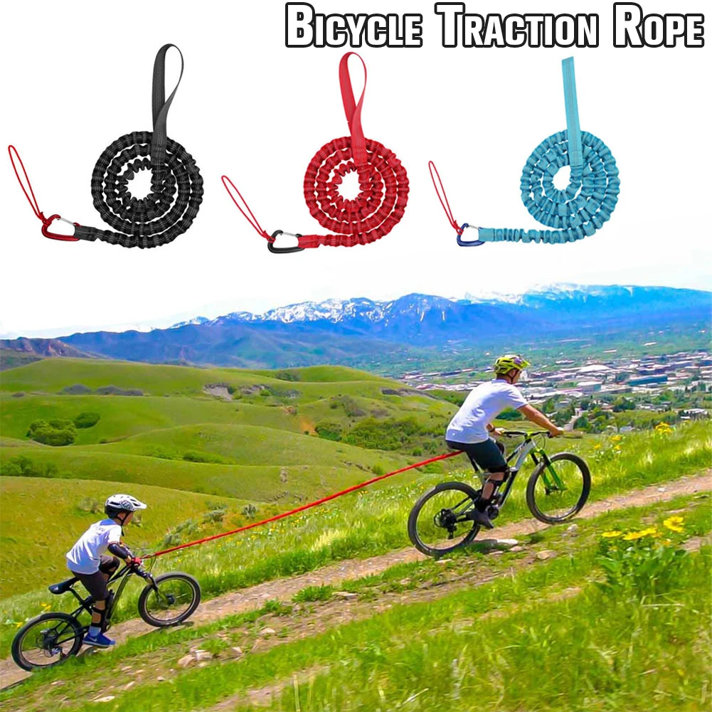 Kinder-Mountainbike-Abschleppseil, elastisches Seil für Kinder, Eltern-Kind- Traktionsseil, das schwarze Abschleppseil für Fahrräder, Fahrräder