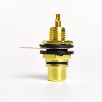 10/20/40PCS Gold-Plated RCA Jack Connectors, Zinc Alloy Single AV Coaxial Socket for Audio Video Panel Mount Applications 2