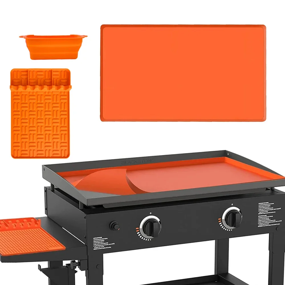 BBQ Grill Mat Pizza Oven Cover Griddle Cover Heavy Duty Silicone Grill Mat for Griddle with Protection Accessories Outdoor Protect