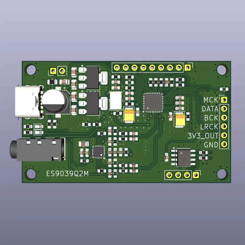 ES9039Q2M I2S DSD 디지털 오디오 입력 DAC 디코더 보드 개발 보드 ES9601K 모듈