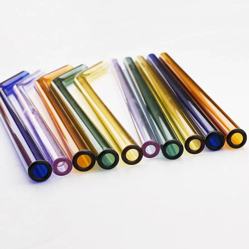 20cm Green Reusable Glass Straws High Borosilicate Glass Eco Friendly Drinking Straw Cocktail Smoothie Milkshake Dinkware drinking straws glass straw set