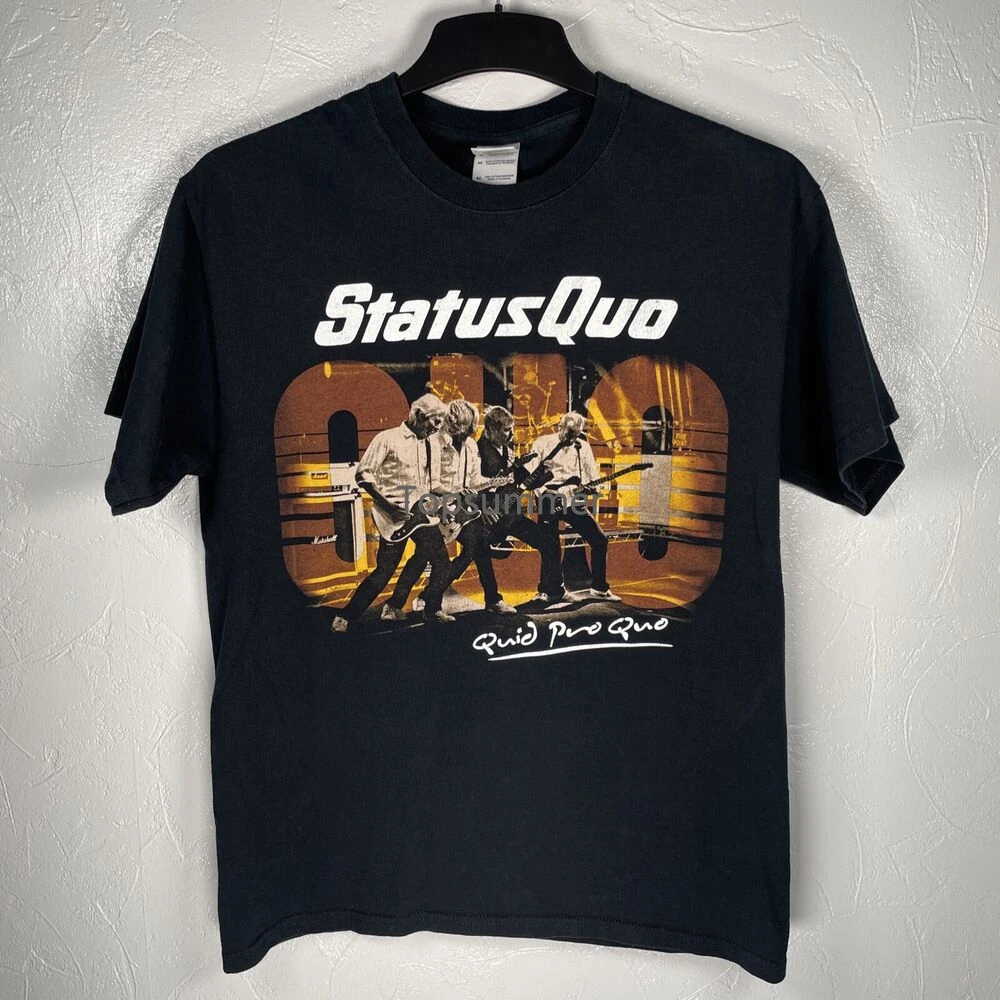 

Status Quo Band T Shirt 2011 Quid Pro Quo European & Uk Tour Gig Concert Tee M