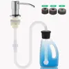 Kitchen Sink Liquid Soap Dispenser Mounted Stainless Steel Countertop Water Pump Extension Tube Dishwashing Liquid Dispenser 3