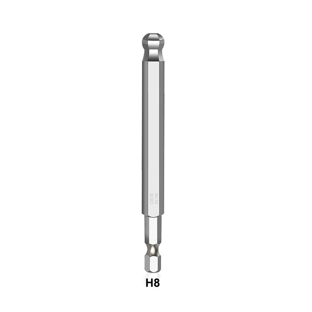 1pc Kugel end schrauben dreher Bit legierter Stahl metrischer Sechs kant bohrer langes magnetisches Treiber bit h1.5/h 2/h 2.5/h3/h4/h5/h6/h8/h10 Handwerkzeuge – Detail 15