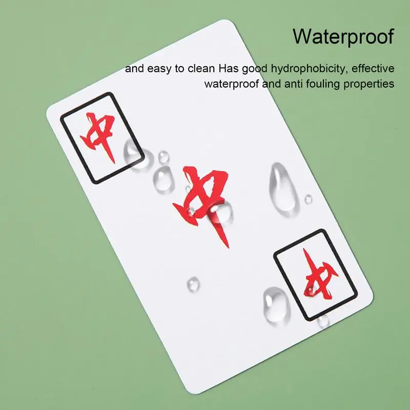 Chinese Mahjong Card Game Waterproof Mah Jong Playing Card Classic Game 144-Card Deck Mahjong Playing Card For Family Gatherings 5