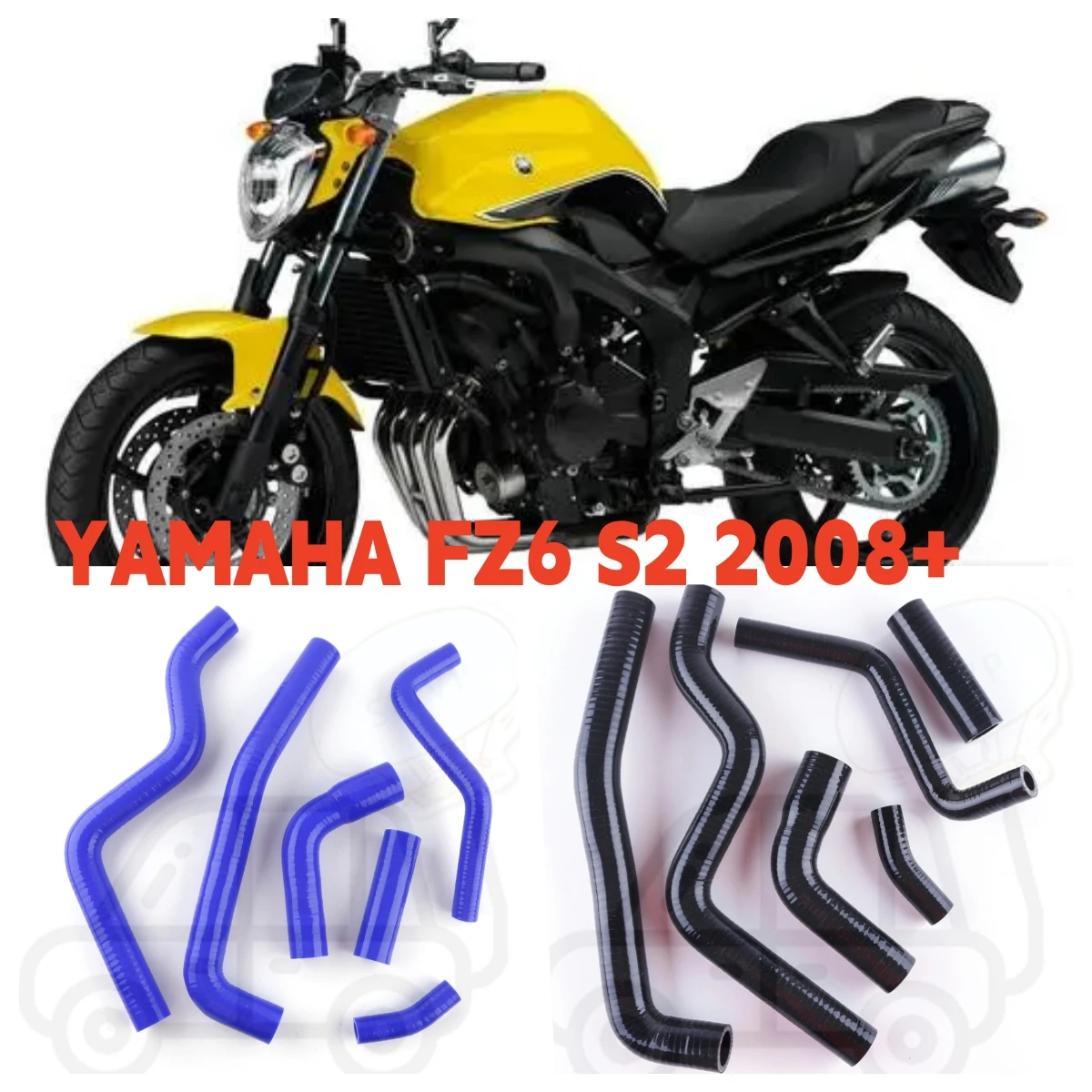 

Motorcycle Silicone Radiator Hose Pipe For 2008 2009 2010 Yamaha FZ6 S2 /FZS600 ABS 4-Stroke 6PCS 3-ply High Performance Parts