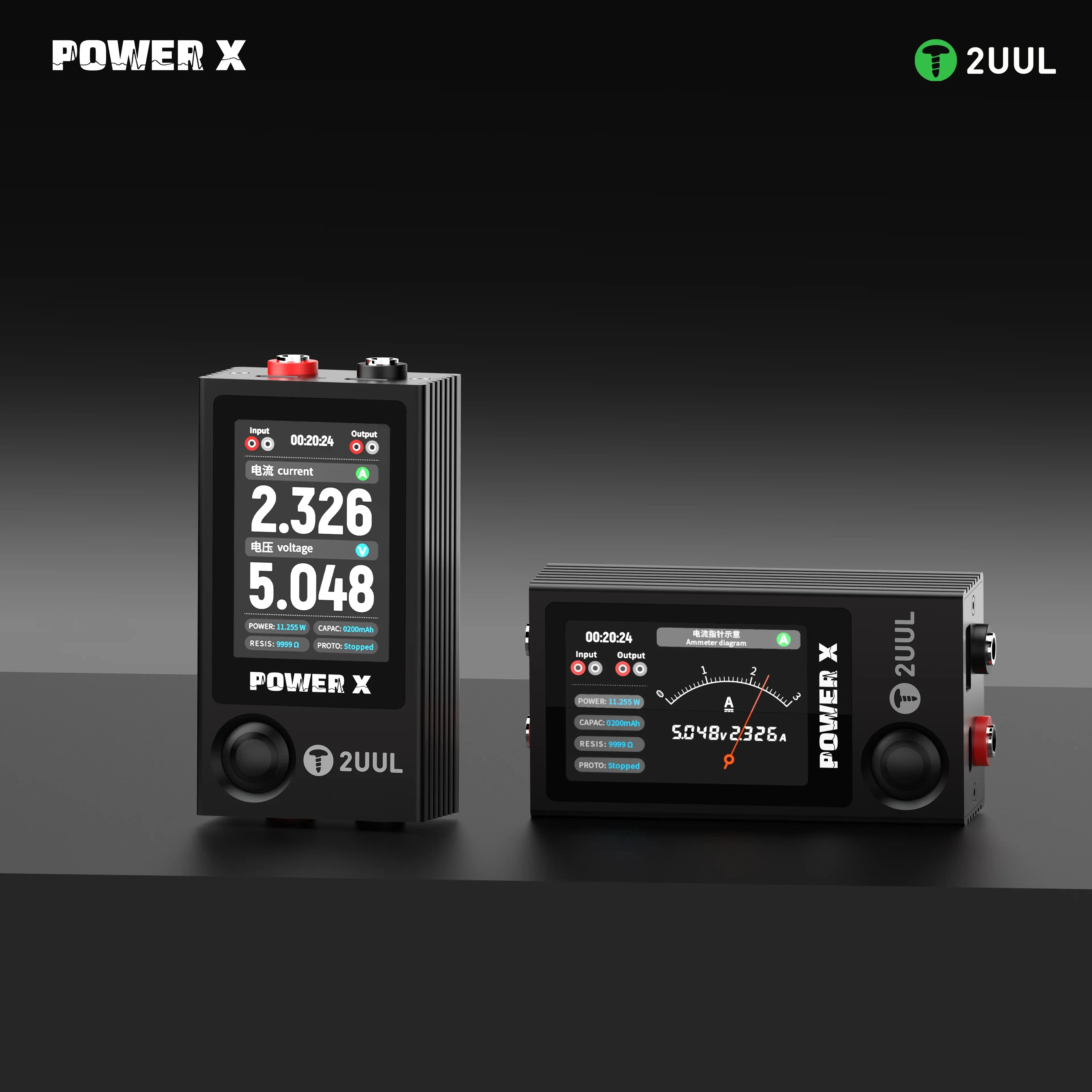 풀 컬러 스크린 전원 PCB 감지기 도구, 2UUL Power X, 하이 리프레시, 디지털 디스플레이, 커브 및 포인터, 3 가지 모드 디스플레이
