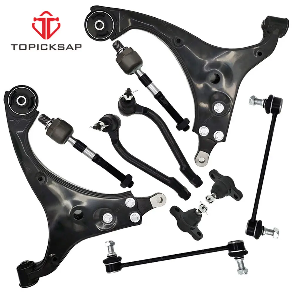 

TOPICKSAP 10pcs Front Lower Control Arms Sway Bar Links Tie Rod End Kits for Hyundai Elantra 2007 2008 2009 2010 2011 2012