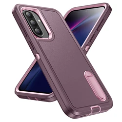 Triple Protection Heavy Armor Shockproof Phone Case with Hard Plastic Frame and Soft TPU Back Cover - S25 Edge (Fuchsia - Pink)