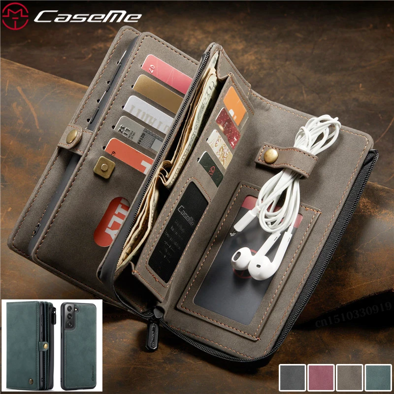 Samsung Galaxy S22 Ultra Magnetic Detachable Leather Wallet Case