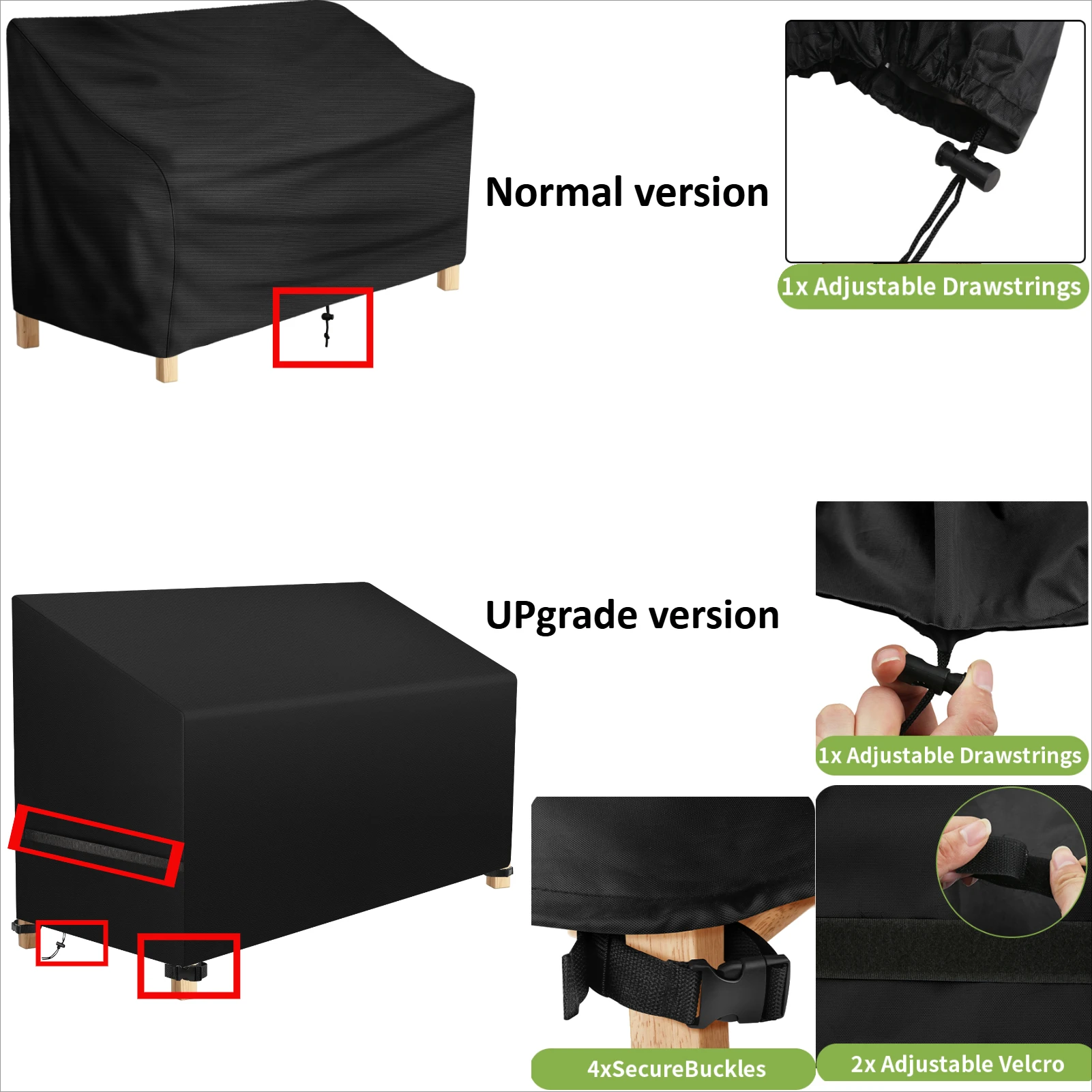 Durable Waterproof Outdoor Patio Lounge Chair Cover - Dustproof and Weather-Resistant Protection