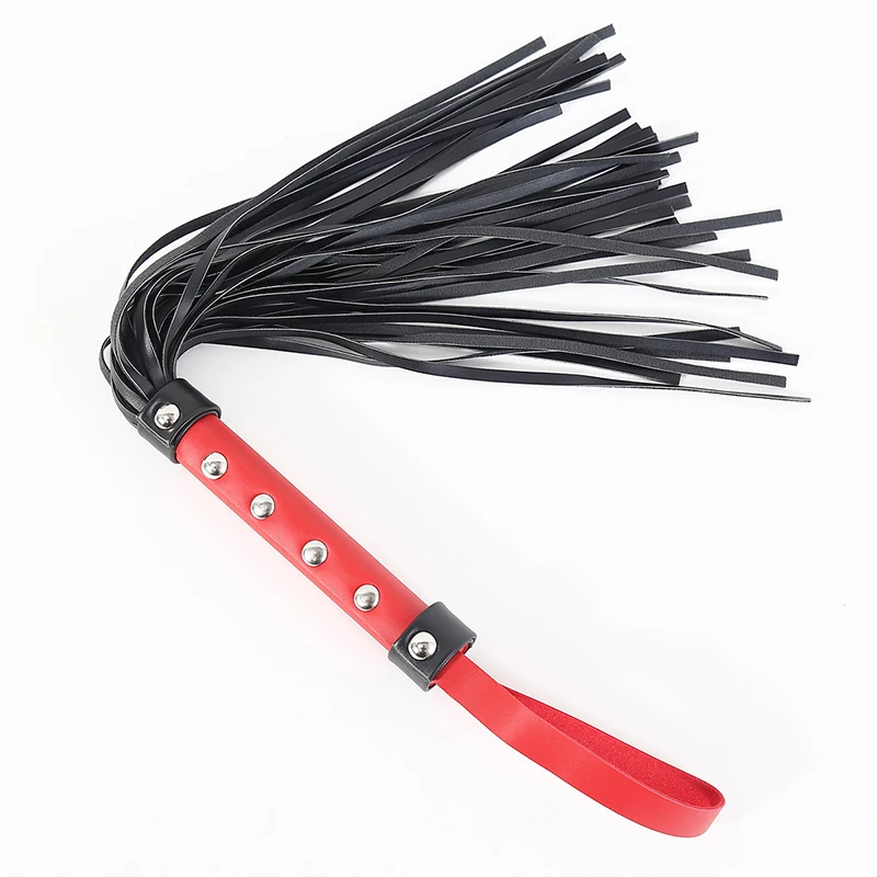 High Quality Pu Leather Pimp Whip Racing Riding Crop Party Flogger Hand Cuffs Queen Colourful Horse Riding Whip