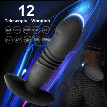 Thrusting Prostate Massager Dildo Anal Vibrator Remote Telescopic Vibrator Butt Plug Adult Erotic Sex Products For Men Female 2