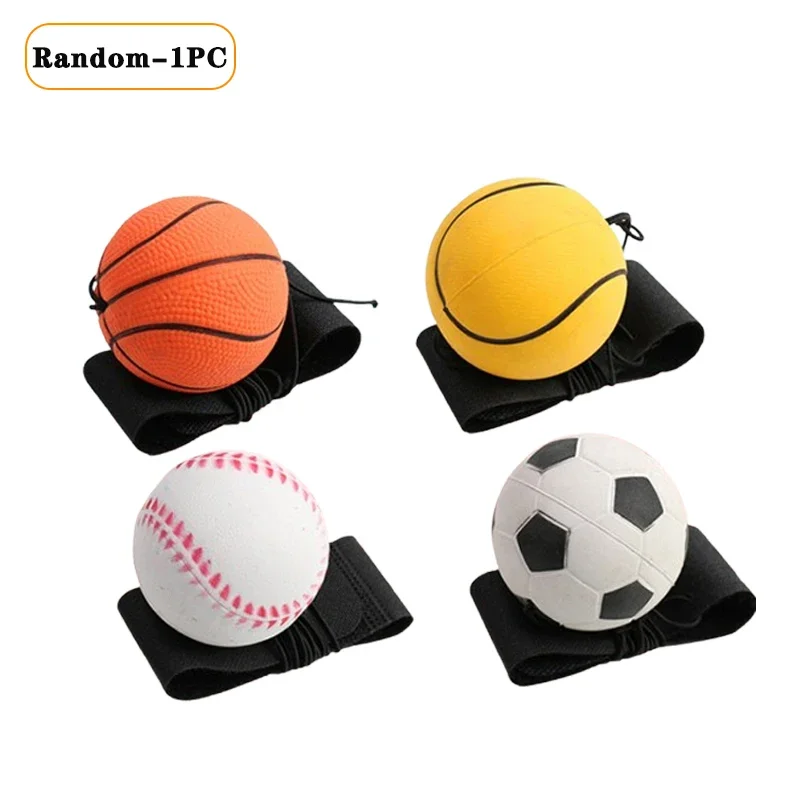1-64PCS Neue Elastische Rückkehr Schwamm Ball Nylon String Spiel Übungen Gummi Hand Ball Kinder Spielzeug Finger band Ball Outdoor Yoga Ball