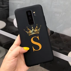 Stylish Couple Letters Matte Silicone Phone Case with Bumper for Samsung S9 (Black S)