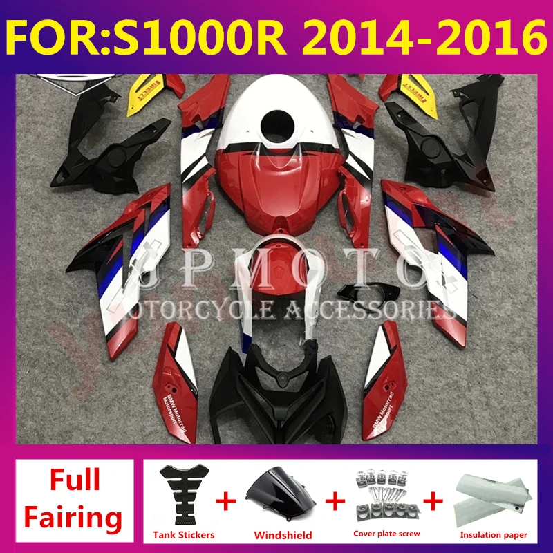 

Motorcycle Bodywork Cowling Accessories Full Fairing Kits for S1000R 2015-2017 Injection Molding 15 16 17 zxmt set white red