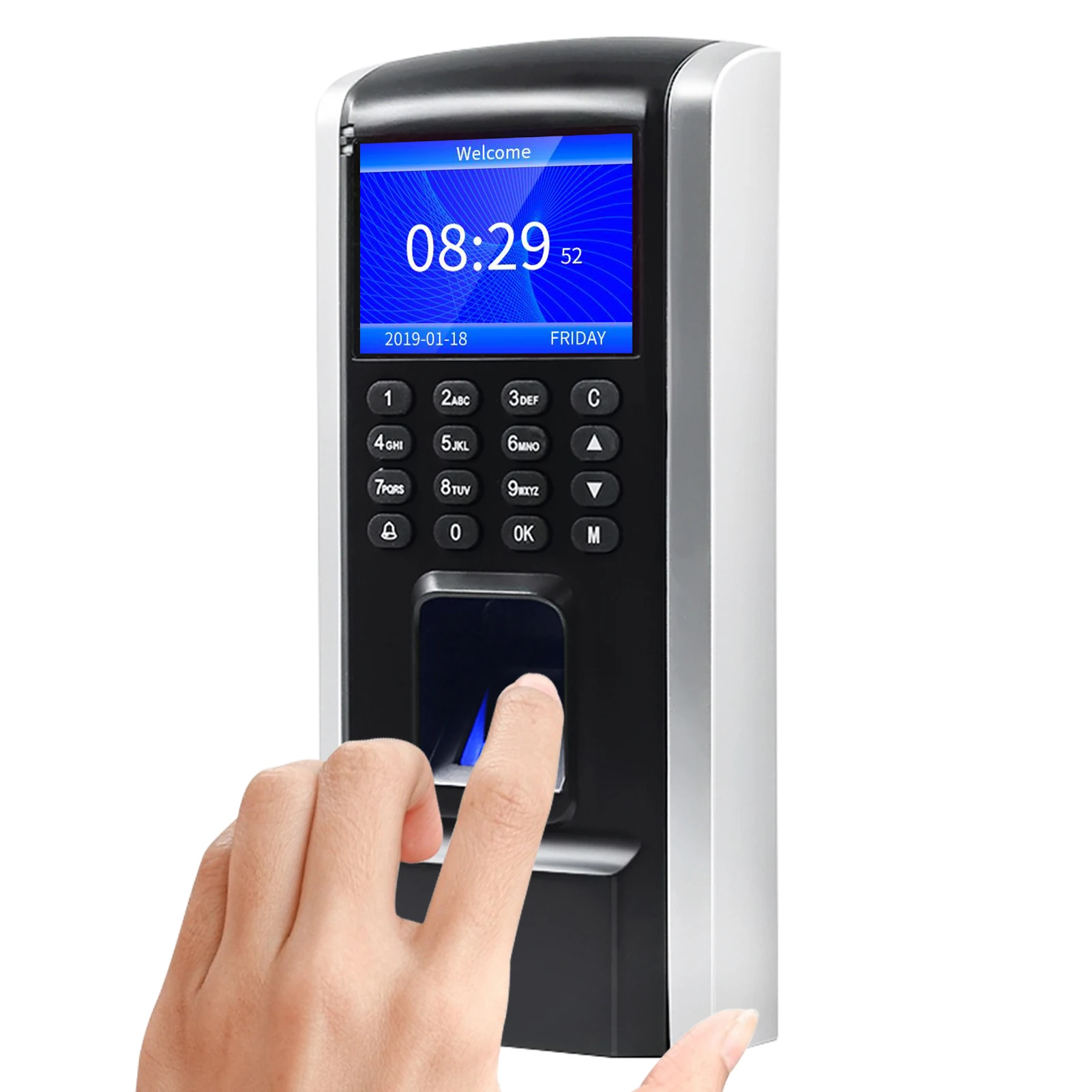 Fingerprint Access Control Time Attendance Machine Employee Checking-in Recorder Fingerprint/Password/ID Card Recognition
