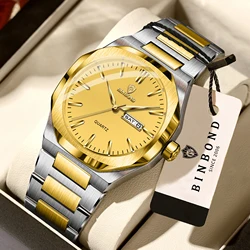 BINBOND Luxury Men's Waterproof Stainless Steel Watch with Auto Date & Luminous Display (8)