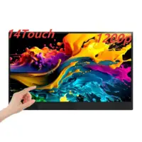 Moniteur tactile portable LANLIPU 14/15,6/16 pouces 1K HDR, deuxième écran pour bureau, PS4/5, Switch, PC, téléphone portable, extension pour ordinateur portable 2