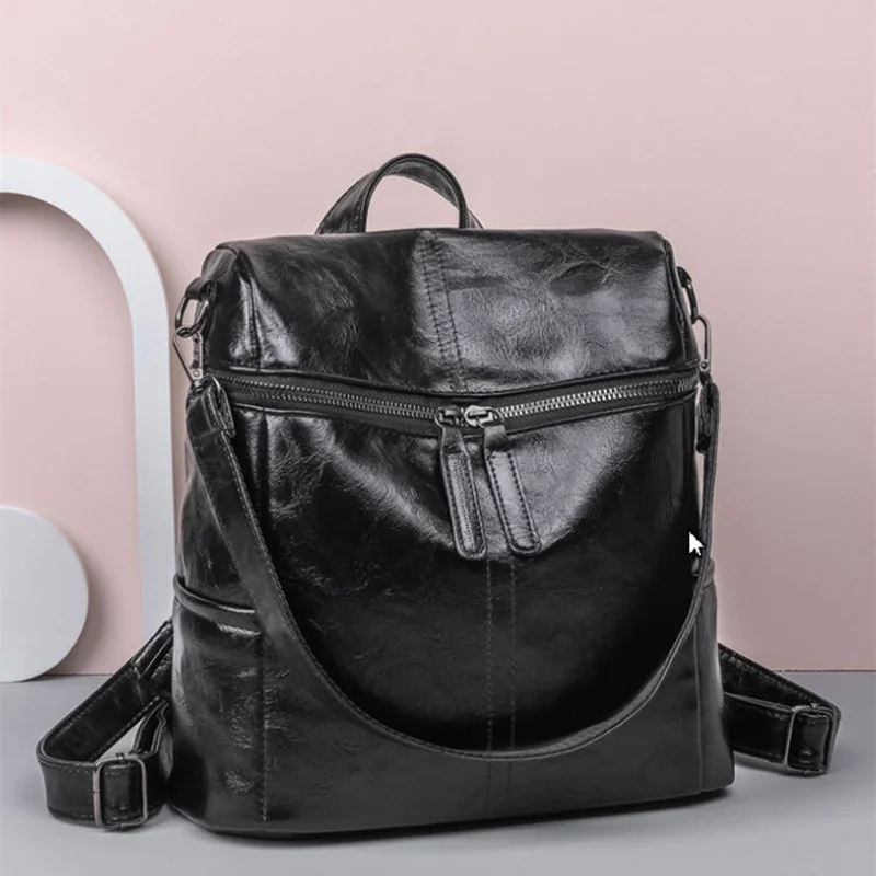 

Модный простой женский рюкзак из искусственной кожи, Женский дорожный рюкзак, сумка на плечо в Корейском стиле, вместительная школьная сумка для девочек