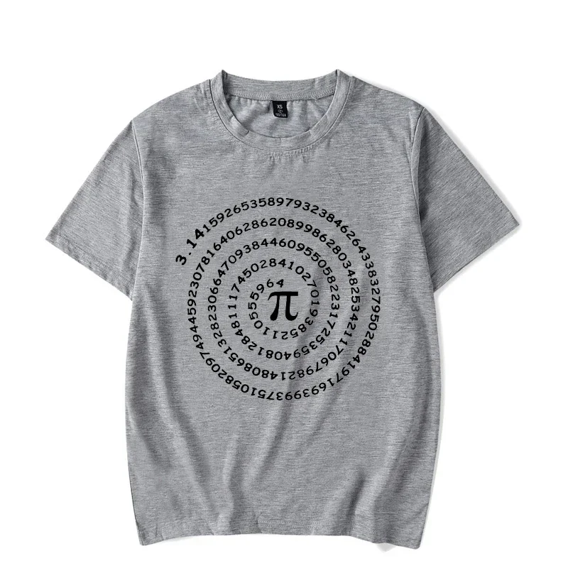 Math Pi Symbol Harajuku T-shirt Fashion women's oversized pattern T-shirt Women's top unisex T-shirt Chemise Homme 3