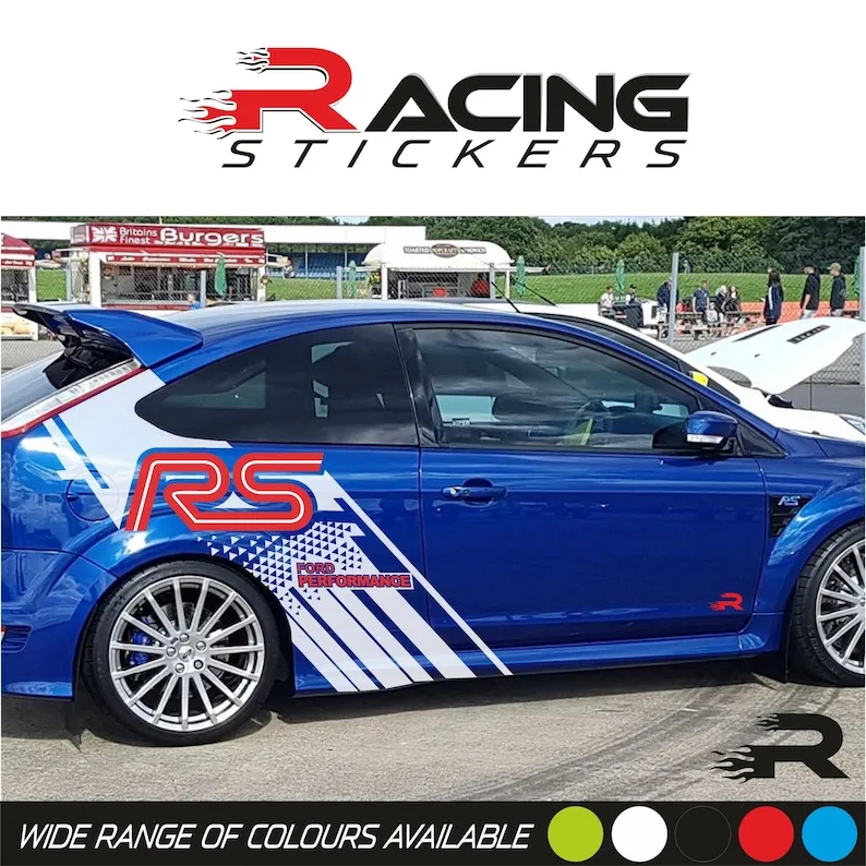 

Car Stickers Ford Focus RS Car Wrap Ford Performance Pro Racing Decals Custom Whole Body Styling Quality Wrapping Vinyl Gunmetal