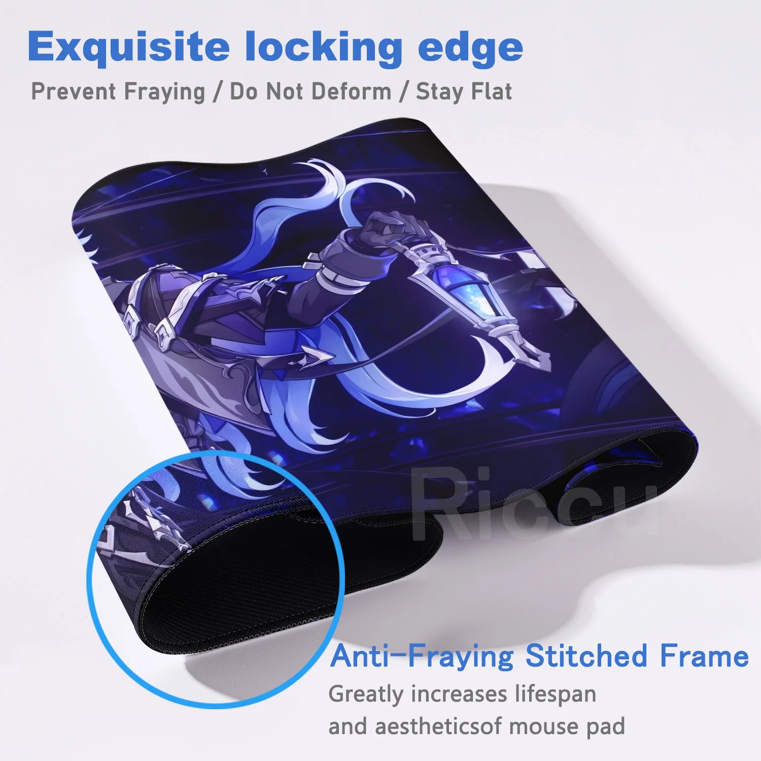 Large Genshin Impact Gaming Desk Mat - Extended Mouse Pad and Keyboard Surface