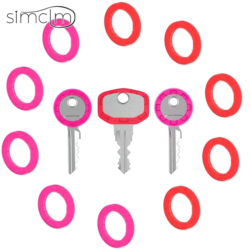Vibrant Pink Rubber Key Covers - Soft Key Cap Toppers & Colorful Keyring Accessories