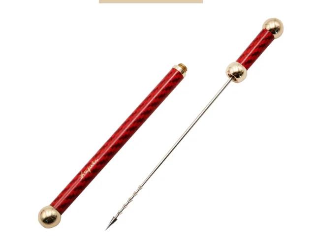 Perfect Cigar Draw Enhancer Tool Stainless Steel Needle Drilled Burr Dredge Hole Punch Portable Carbon Fiber Smoking Accessories - Image 2