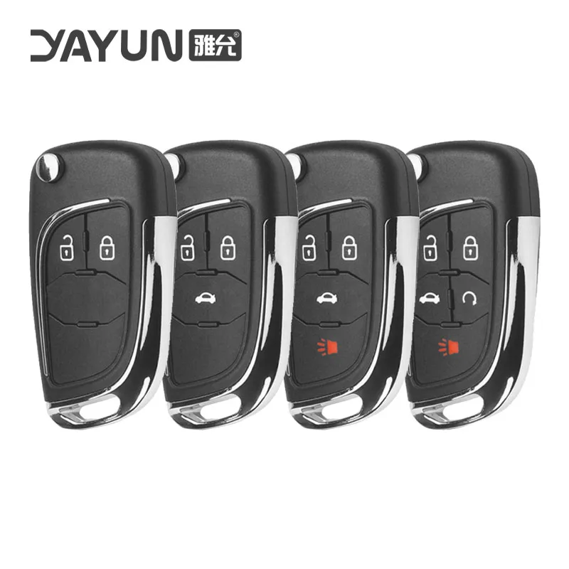 

YAYUN Modified 2/3/4/5 Buttons Folding Flip Remote Car Key Shell ForChevrolet Cruze HU100 Blade Case