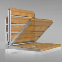 Folding Bath Chair Solid Wood Wall-mounted Shower Seats Creative Barrier-free Seat Stool Modern Home Porch Shoe Changing Stool 1