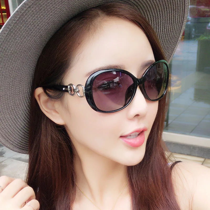 Sunglasses Ladies Anti-Ultraviolet Jade Crystal Texture Sun Glasses Gradient Black Outdoor Sunglasses Oculos Sol Feminino 2022