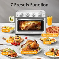 Geek Chef Air Fryer Toaster Oven, 7-In-1 Toaster Oven with Toast, Bake, Air Fry, Broil Convection Function, 26QT, Sta 2