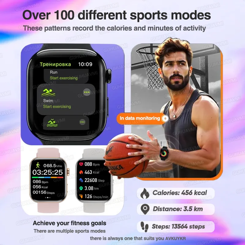 New Series 11 Watch Original Men Women Bracelet AMOLED Display Heart Rate Bluetooth Call GPS Track Waterproof Sports Smartwatch