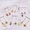 1 Pair Asymmetrical Wine Beer Earrings Mini Food Coffee French Fries Dangle Drop Earrings Jewelry Gifts for Women Girls 1
