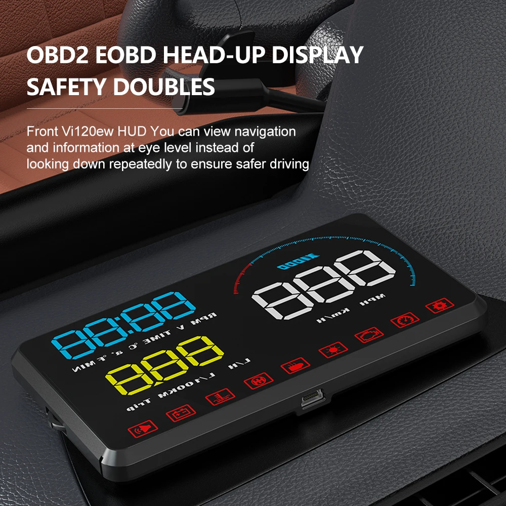 WYING A9 OBD2 ٱ  ÷, HUD ũ, ڵ ׼,   , ӵ ˶, MPH KMH
