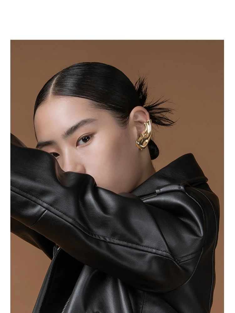 Gothic Punk Vintage Half Ear Contour Metal Ear Clip Stud Earrings For Women girls Ear Bones Clip Fashion Earring Jewelry Gift