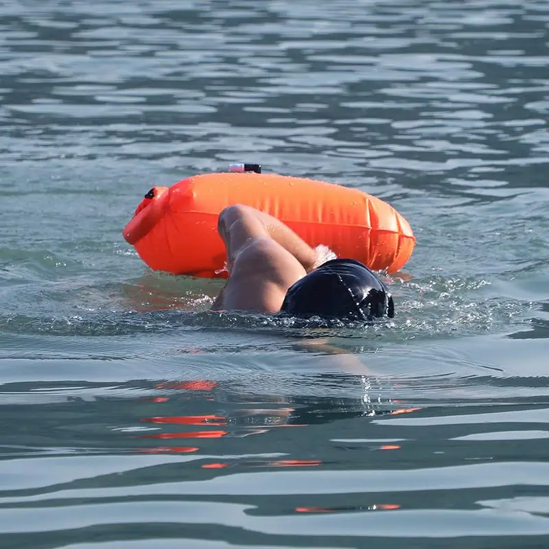Swimming Buoy 3 Color Premium Waterproof Swimming Buoy Float Swim Buoy Air Dry Bag Swimming Trainning Safety Mark Iatable Flotation Bag
