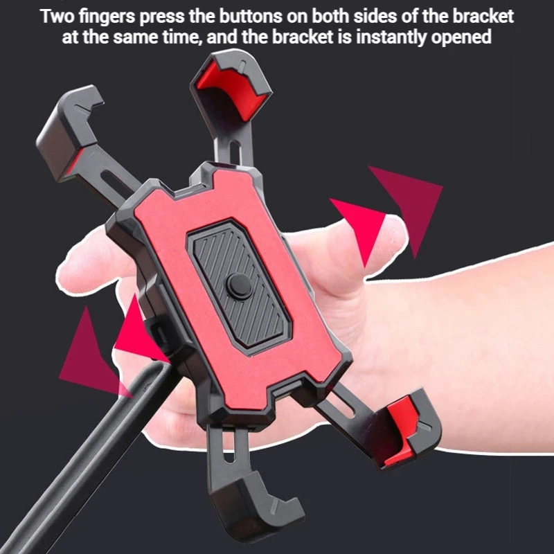 360° Rotatable Bicycle Mobile Phone Holder Shockproof Phone Holder for Riding MTB Bike Motorcycle Cycling Non-slip Stand Bracket