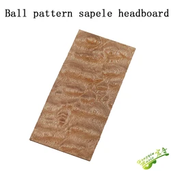 Solid Wood Electric Guitar Headstock Veneer Decoration Piece (Ball Sapele200x90x2)