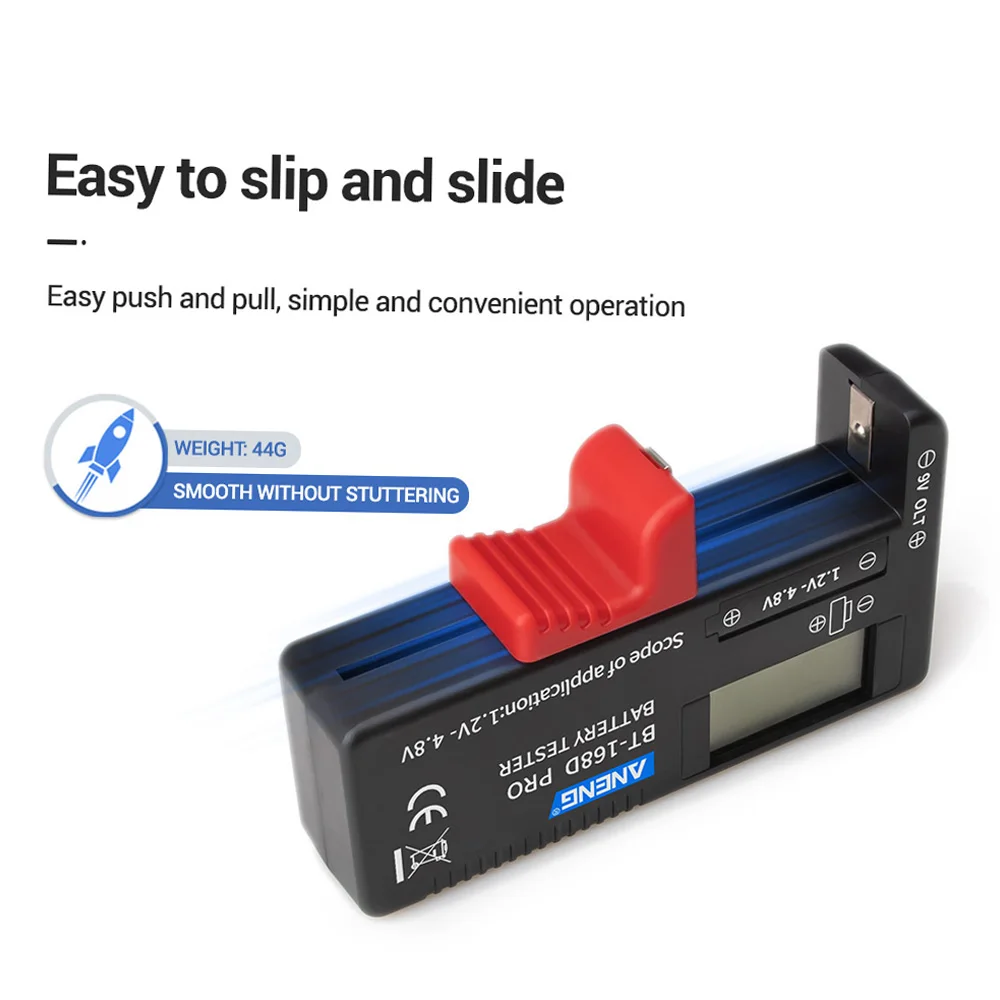 BT-168 PRO Battery Tester Digital Display Battery Checker Capacity Diagnostic Tool Checking D C AAA AA Button