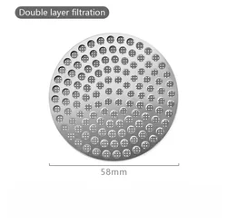 Stainless Steel Espresso Coffee Filter Basket - 1/2 Cup Capacity (58mm)
