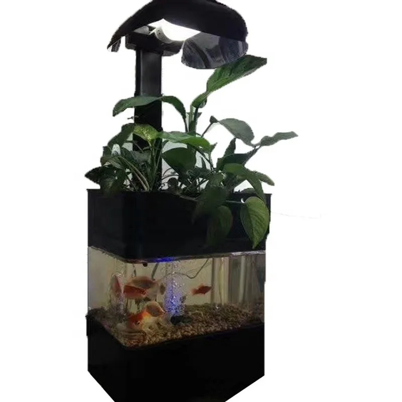 Smart Growing System fish tank All in One Aquaponic System Home Mini Farm Aquaponic LED Grow Light