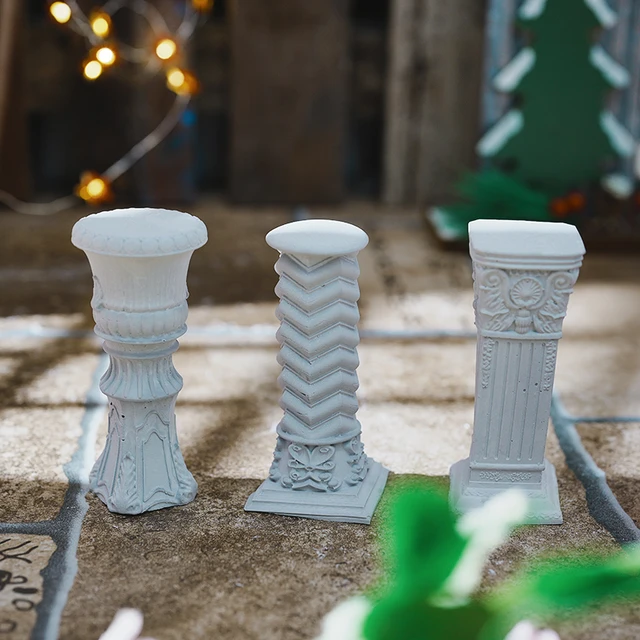 Molde de silicona en forma de columna romana para fabricación de velas,  yeso perfumado hecho a mano, herramientas decorativas para el hogar -  AliExpress