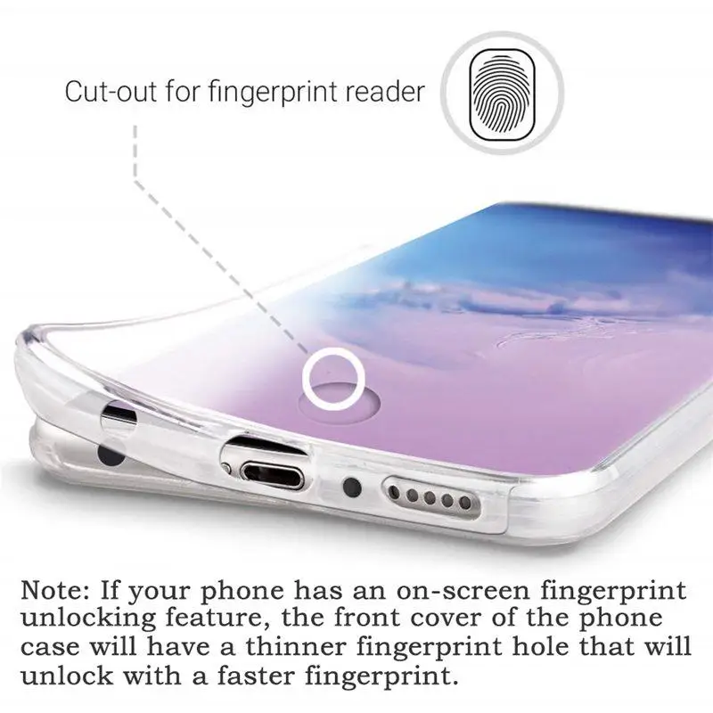 Transparent 360 Full Body Silicone TPU Case with Double-Sided Protection